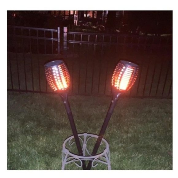 Other Led Solar Torch Light 2 Pc Light Control Outdoor Flickering